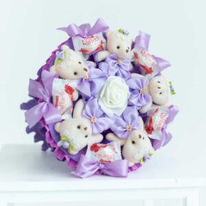 Плюшевый букет Нежная фиалка