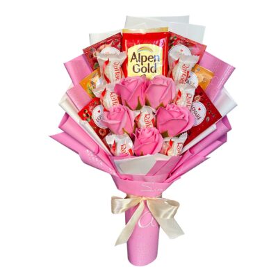 Букет из чая и конфет Десерт