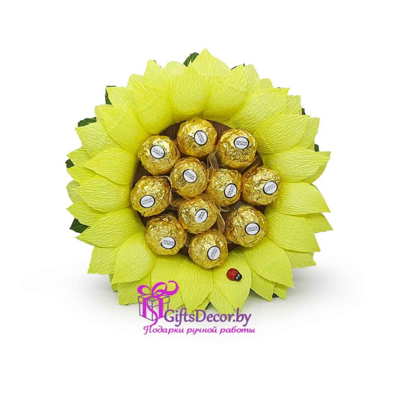 Букет из конфет Подсолнух