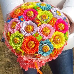 букет из чупа чупс Сладкая радуга