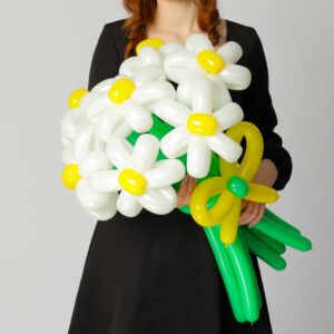 букет из шаров белые ромашки